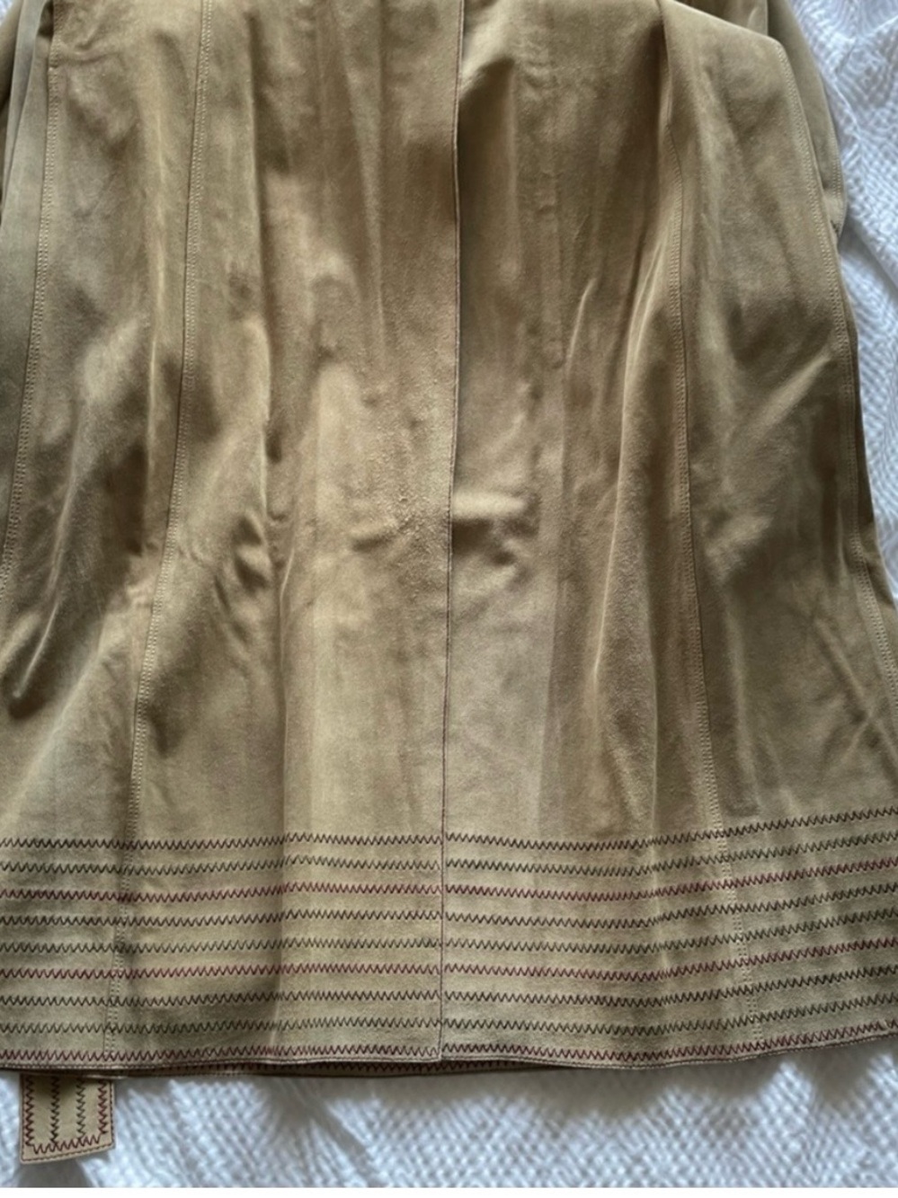 Vintage Emanuel Ungaro Suede Leather Boho Style Long Trench Coat - Picture 9 of 15